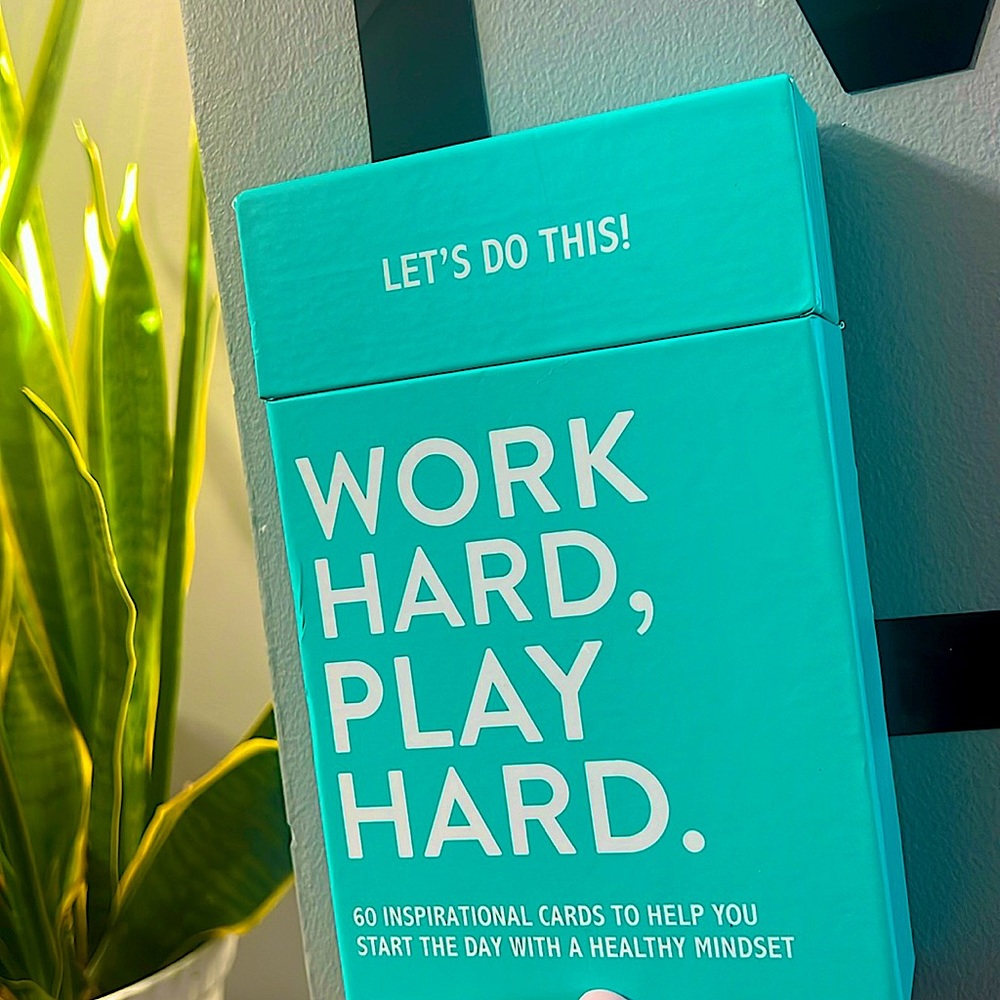 Work Hard Play Hard Inspirational Cards ✨